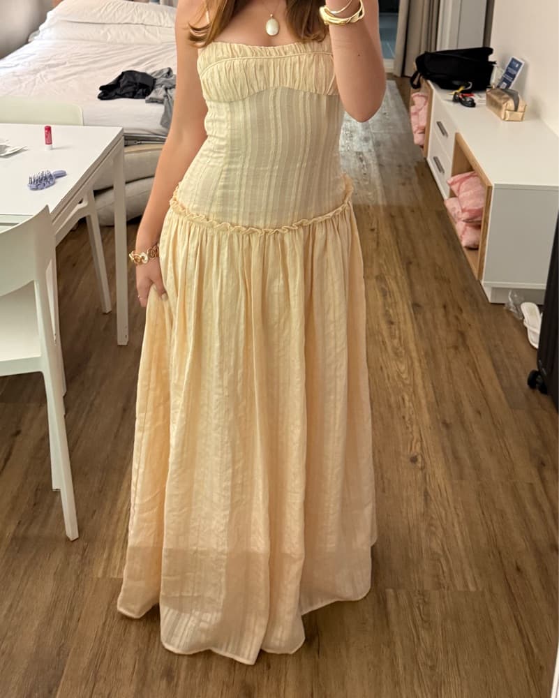 Cream Maxi Dress - Image 3
