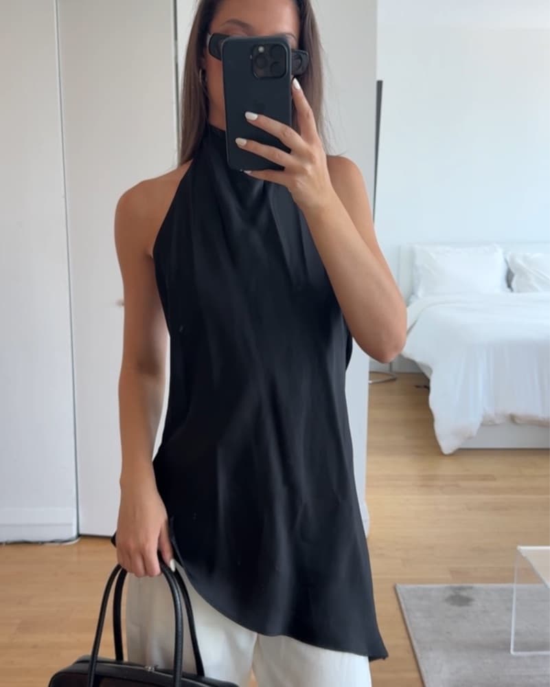 Black Halter Top - Image 1