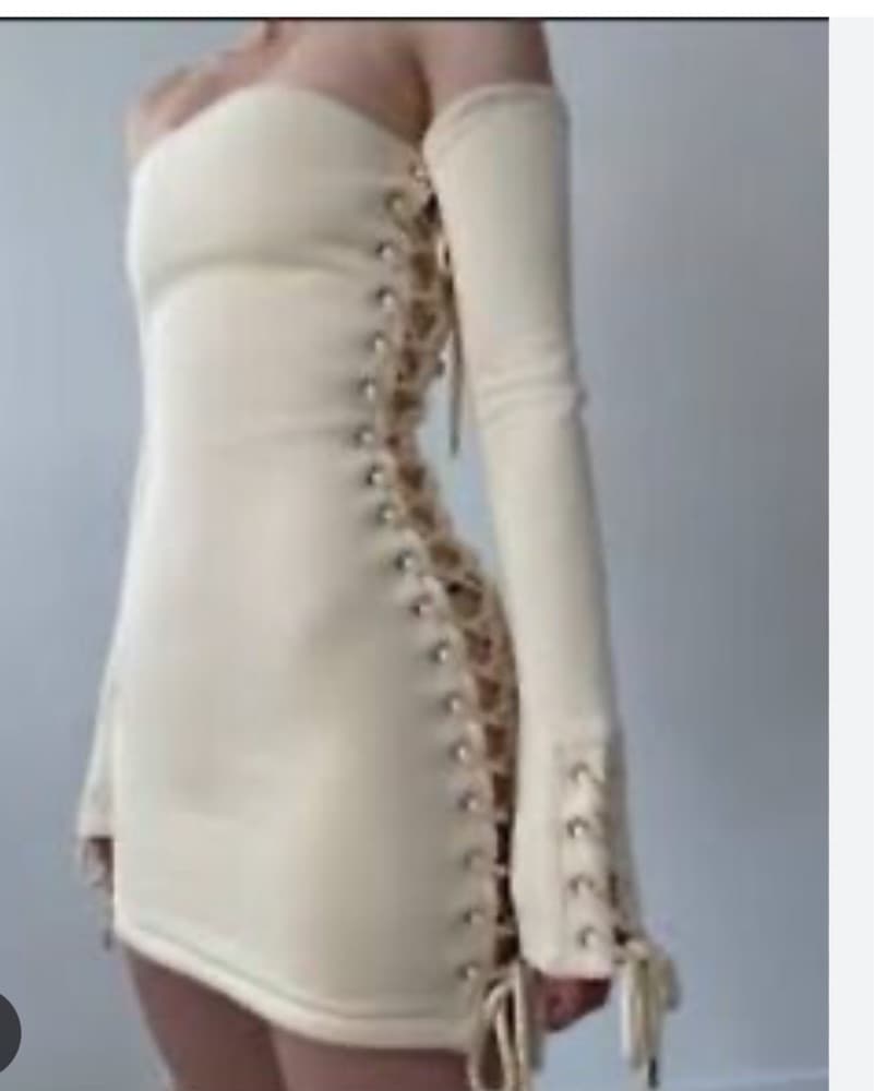 Hidden Cult Tan Dress (No Sleeves Atm) - Image 1