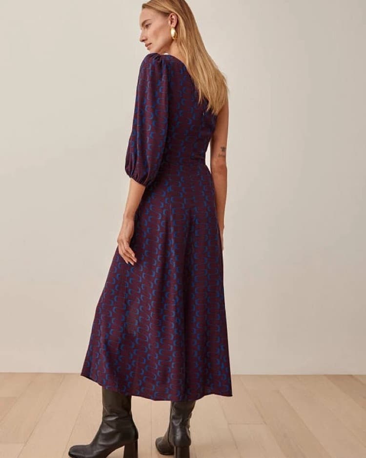 Reformation Lawrence One Shoulder Dress - Image 2