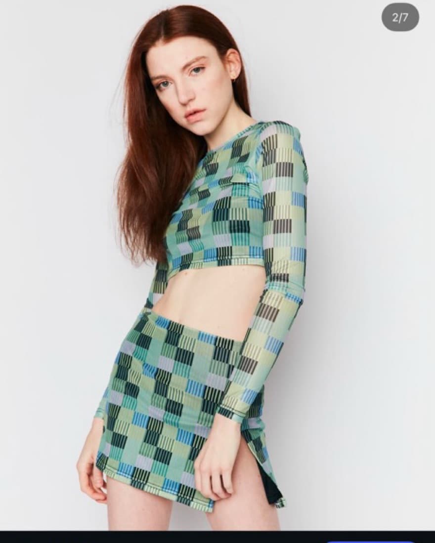 Chic Patterned Mini Dress Princess Polly - Image 1