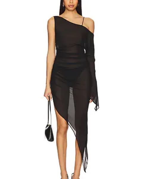 Asymmetric One-Shoulder Dress - Image 1