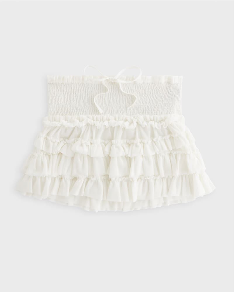 Kith Ruffle White Mini Skirt - Image 3