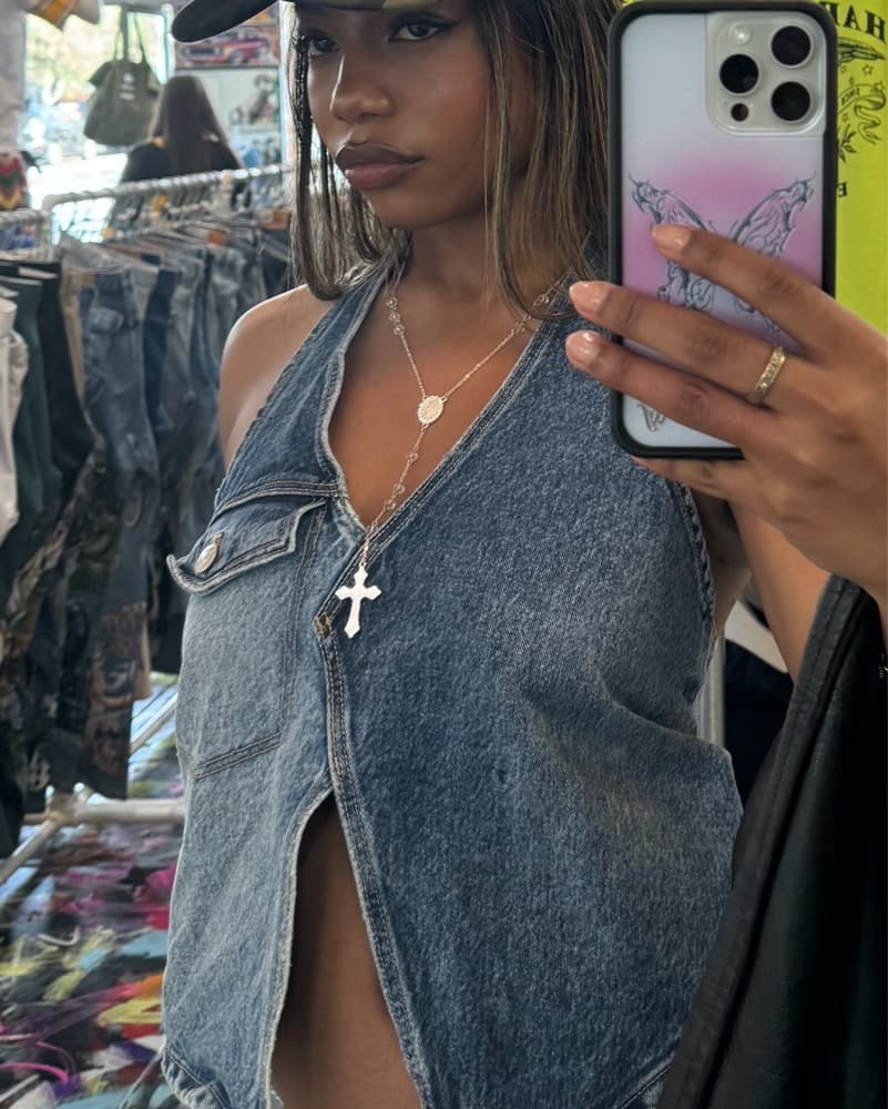 Denim Halter Top - Image 2