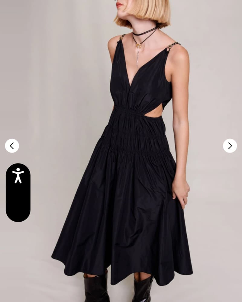 Maje Black Tiered Maxi Dress - Image 1