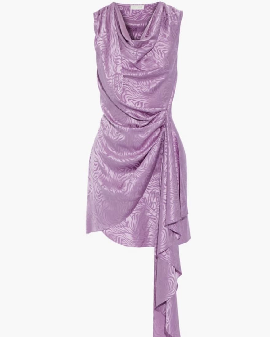 Ronny Kobo Draped Mini Dress - Image 1