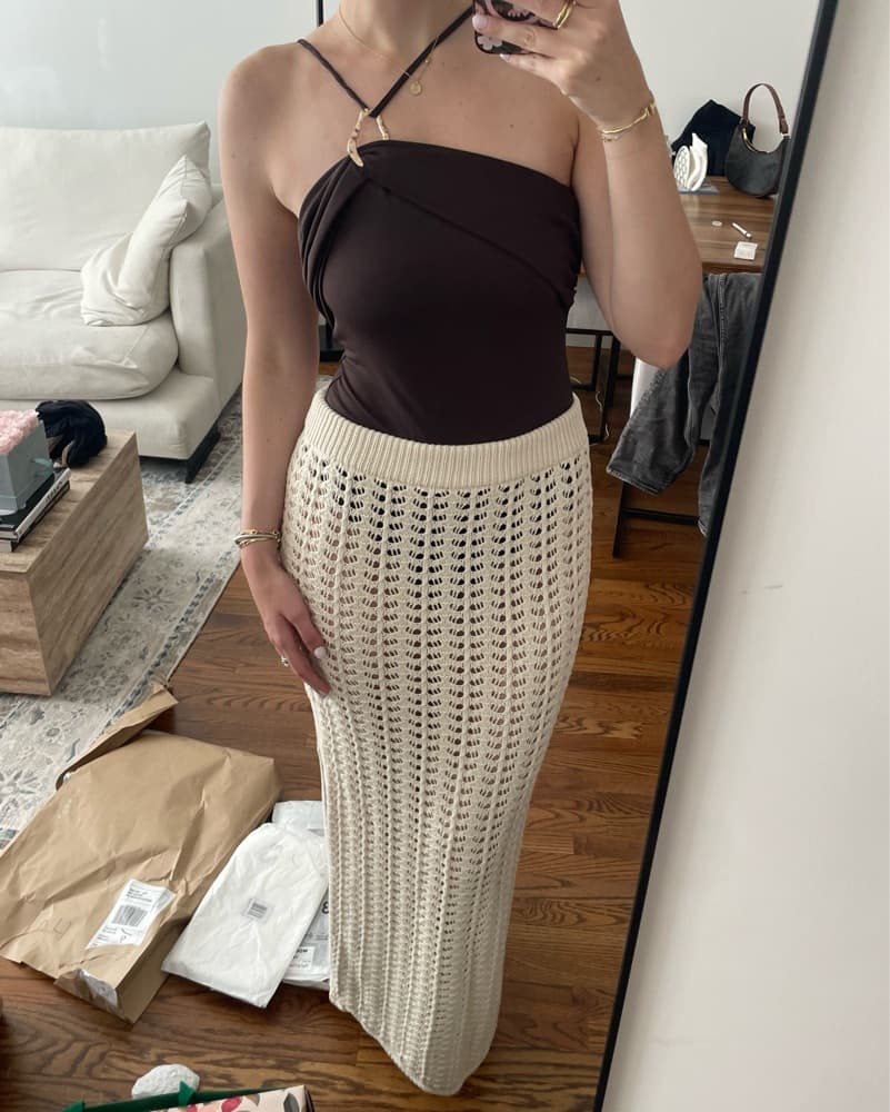 Anthro Ivory Crochet Coverup - Image 2