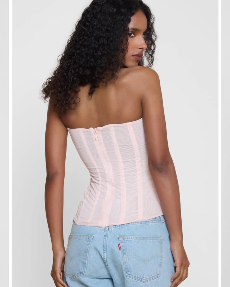 LEAU Pink Mesh Corset  - Image 4