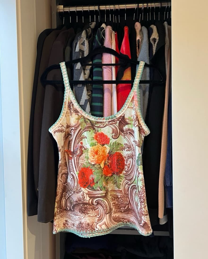 Alberto Makali Beaded Floral Tank Top - Image 4