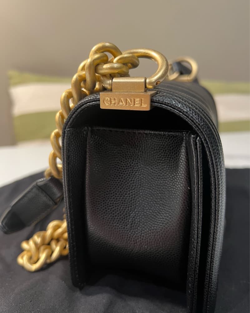 Quilted Chevron Chanel Boy Bag - Image 4