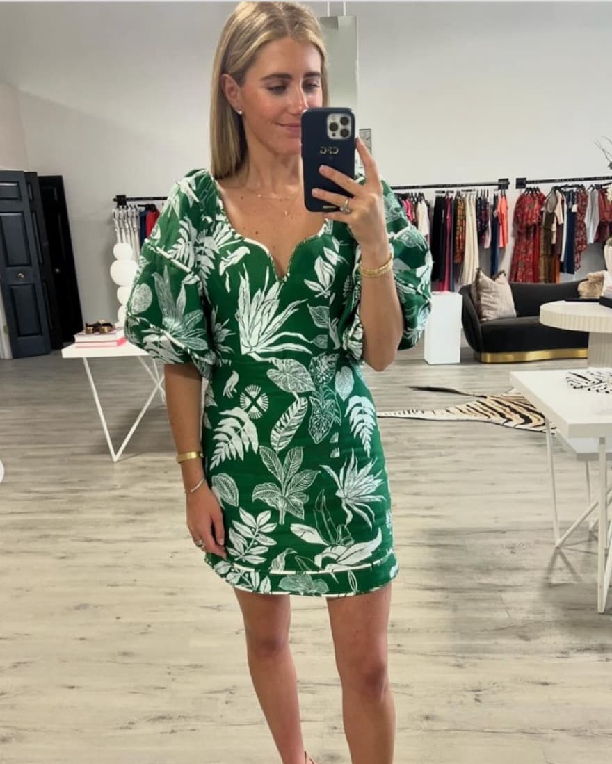 Farm Rio Forest Soul Linen Mini Dress - Image 1