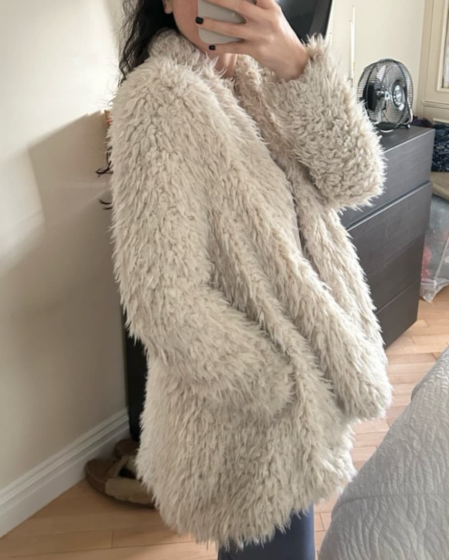Free People Faux Fur Sherpa swing coat - Image 6
