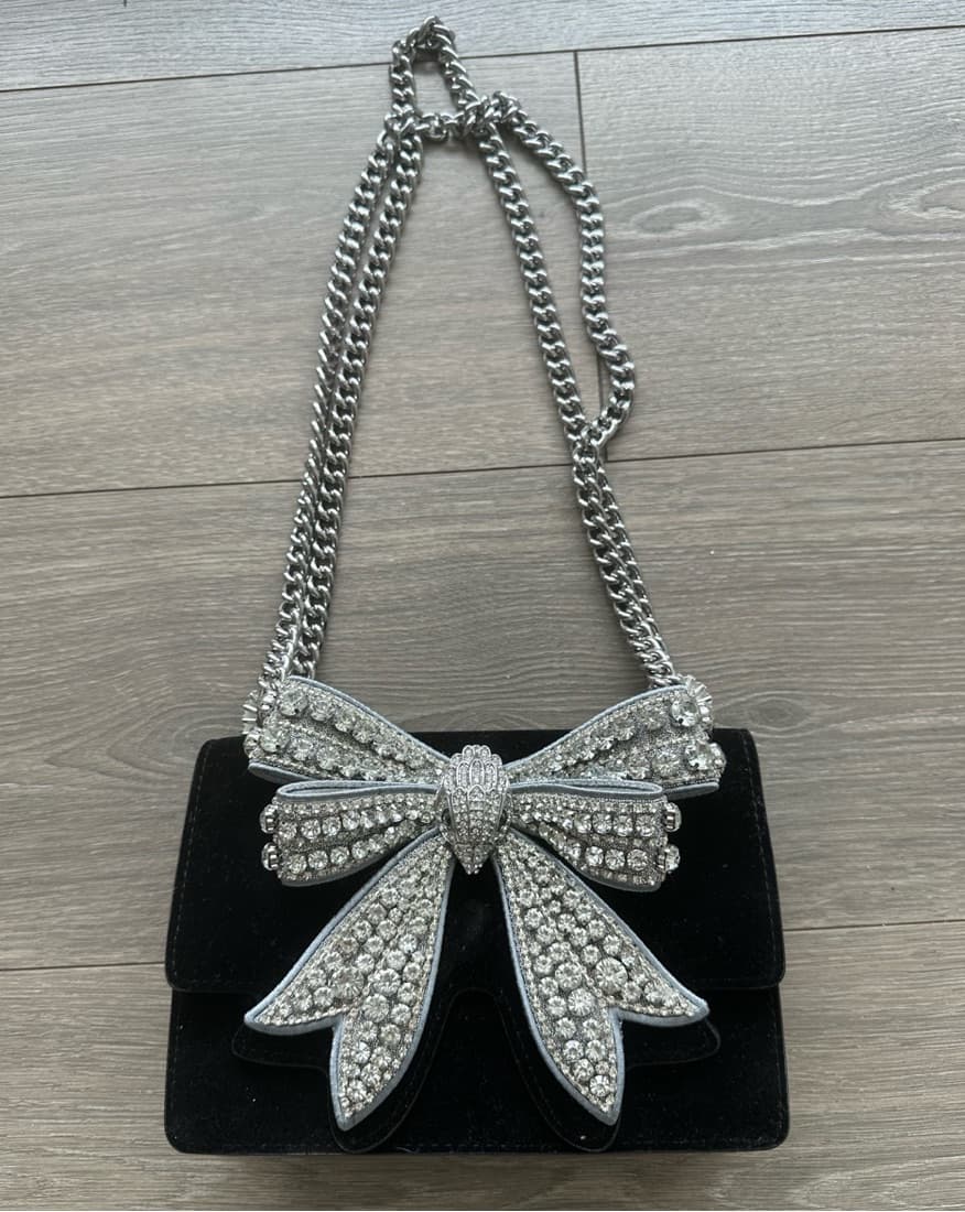 Kurt Geiger Rhinestone Bow Purse - Image 1