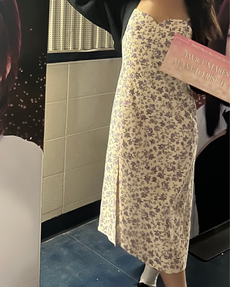 Midi Purple Floral Dress - Image 3