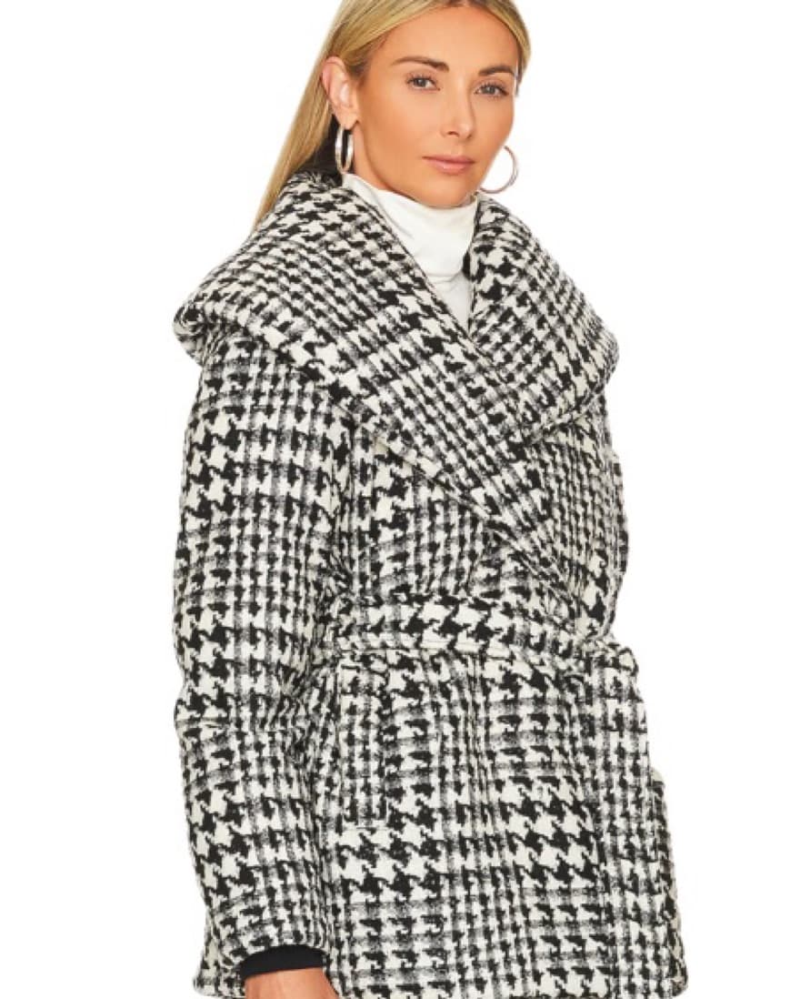 Revolve Plaid Puffer Coat - Image 1