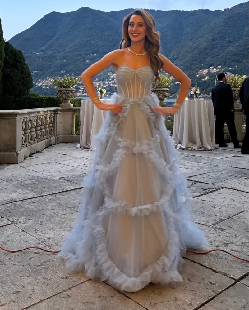Ethereal Blue Tulle Ballgown - Image 6