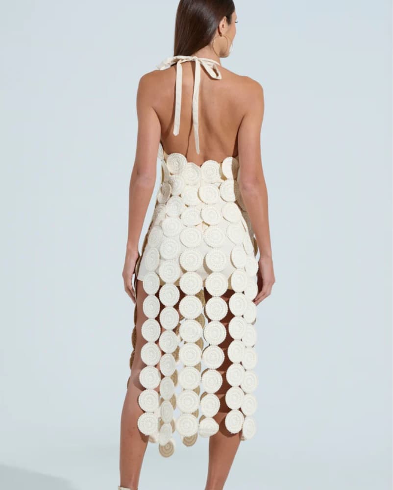 Akira Ibiza Dreamin Textured Midi Dress - Image 4