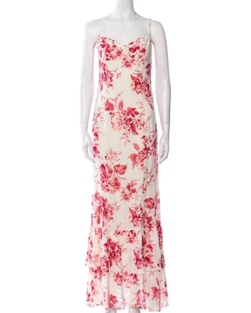 Reformation Long Floral Print Dress - Image 4