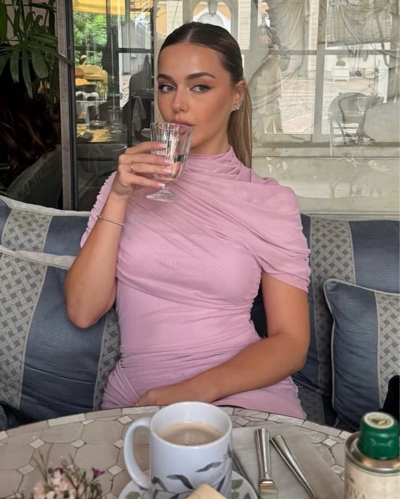 SHOWPO SHORT SLEEVE BODYCON DRESS PINK - Image 2