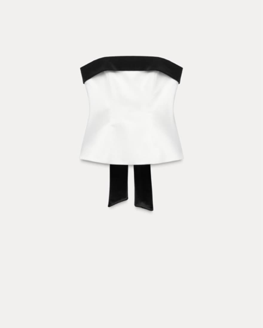 Zara Strapless Bow Top - Image 1
