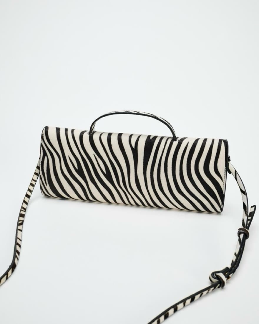 ZARA Long Faux Fur Bag - Image 4