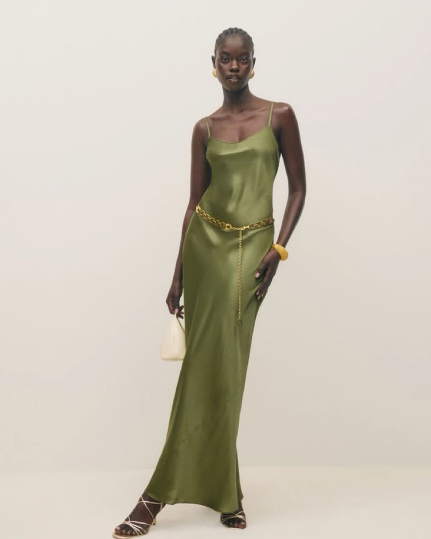 Reformation Silk Dress (no belt) - Image 1