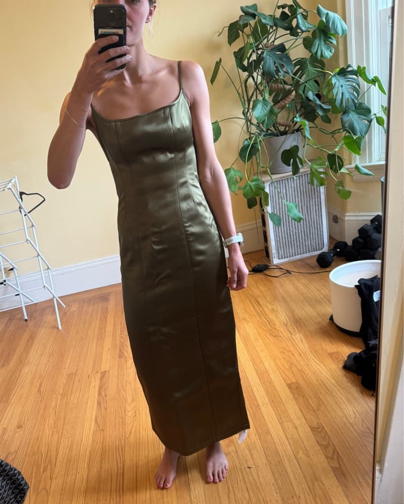 Paris Georigia Green Silk Dress - Image 1