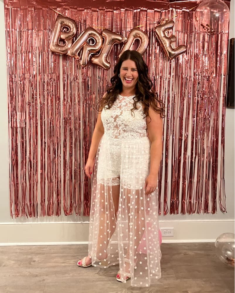 White Lace Romantic Jumpsuit - Image 3