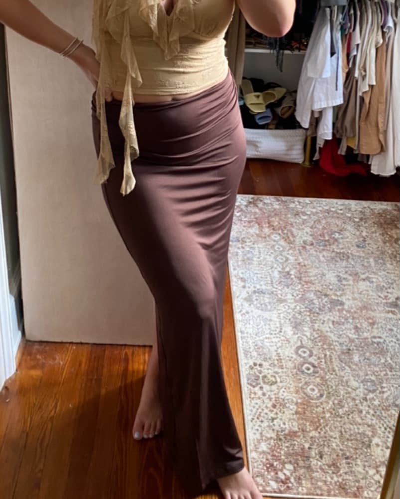 Gabby Maxi Skirt in Coffee SNDYS - Image 1