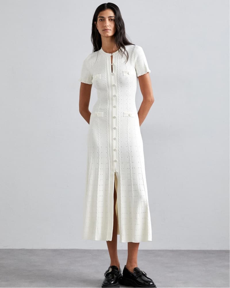 Sandro Milo Button Front Midi Dress  - Image 1