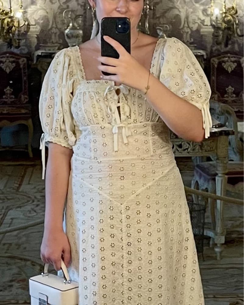 DOEN Eyelet Puff Sleeve Maxi Dress - Image 2