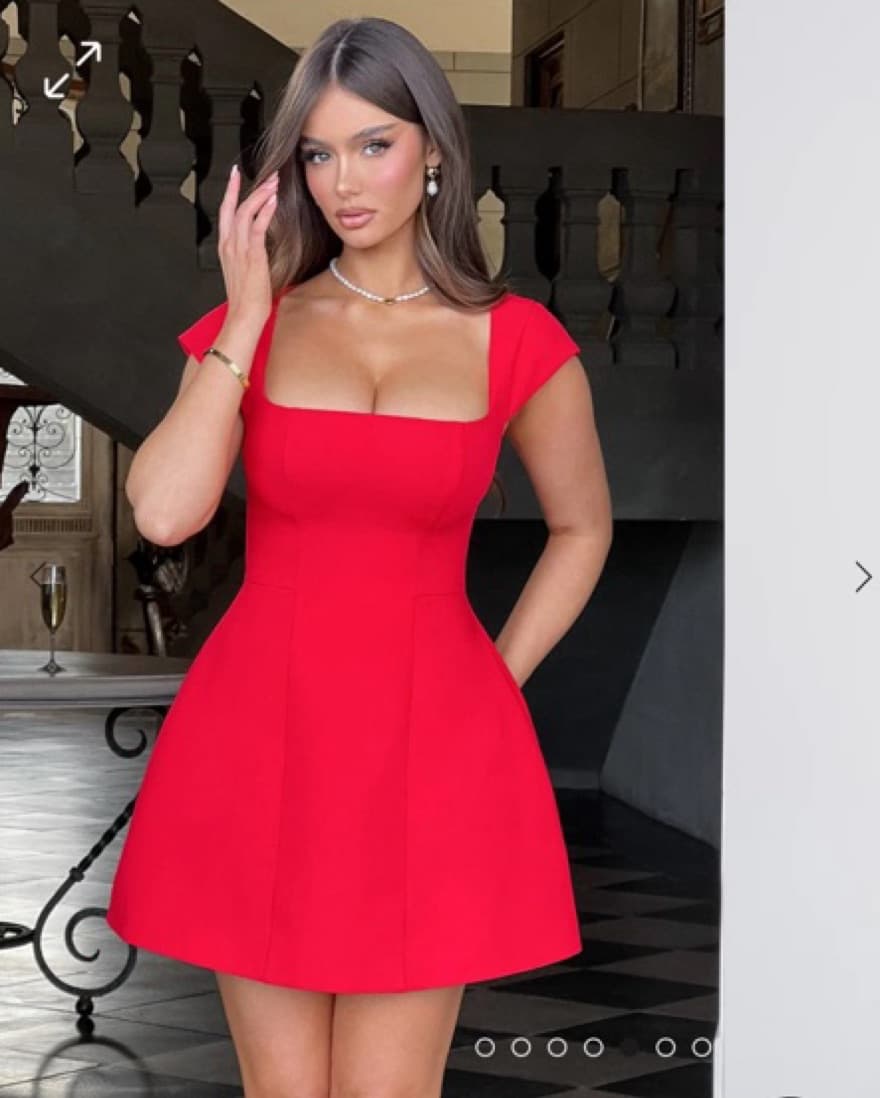 Stunning Red Cocktail Dress - Image 2