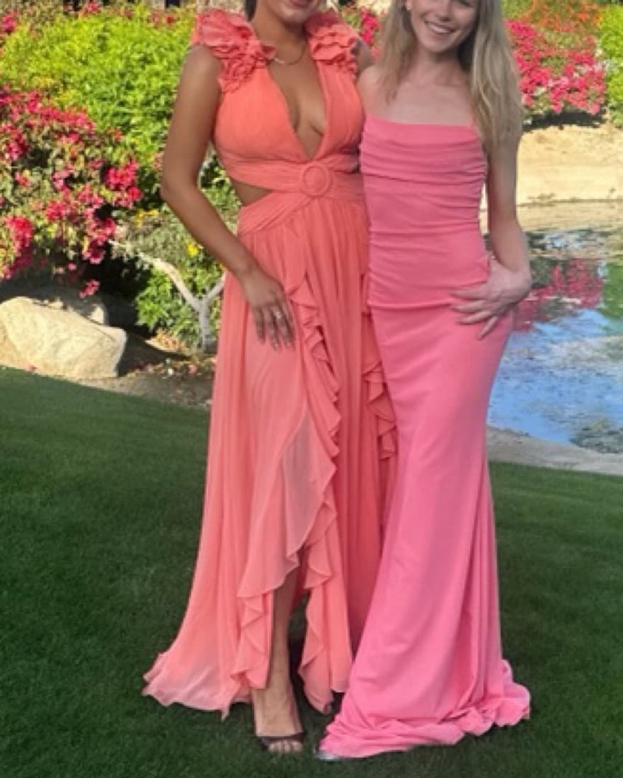 PatBo Pink Flutter Sleeve Maxi Dress  - Image 3