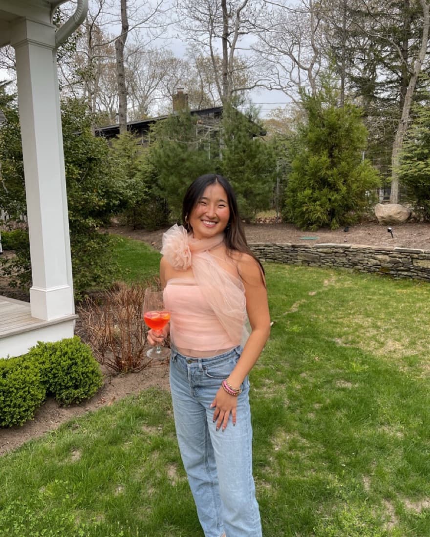 Mango Floral Pink Tulle Top - Image 1