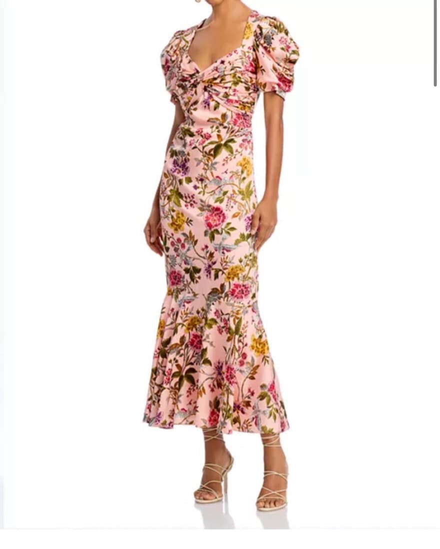 Floral midi dress - Image 1