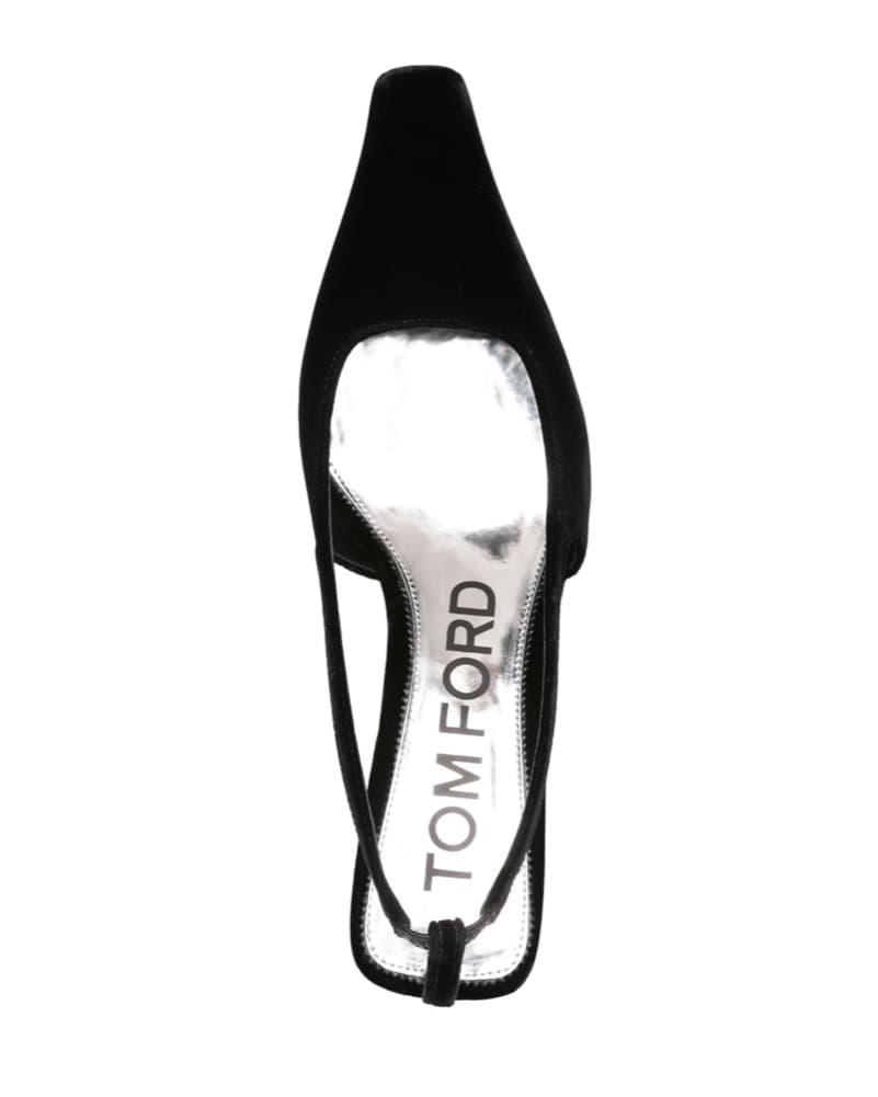 $4,200 Tom Ford Crystal Velvet Slingback - Image 4