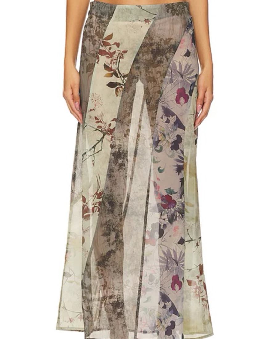 Jaded London Panelled Print Maxi Skirt  - Image 4