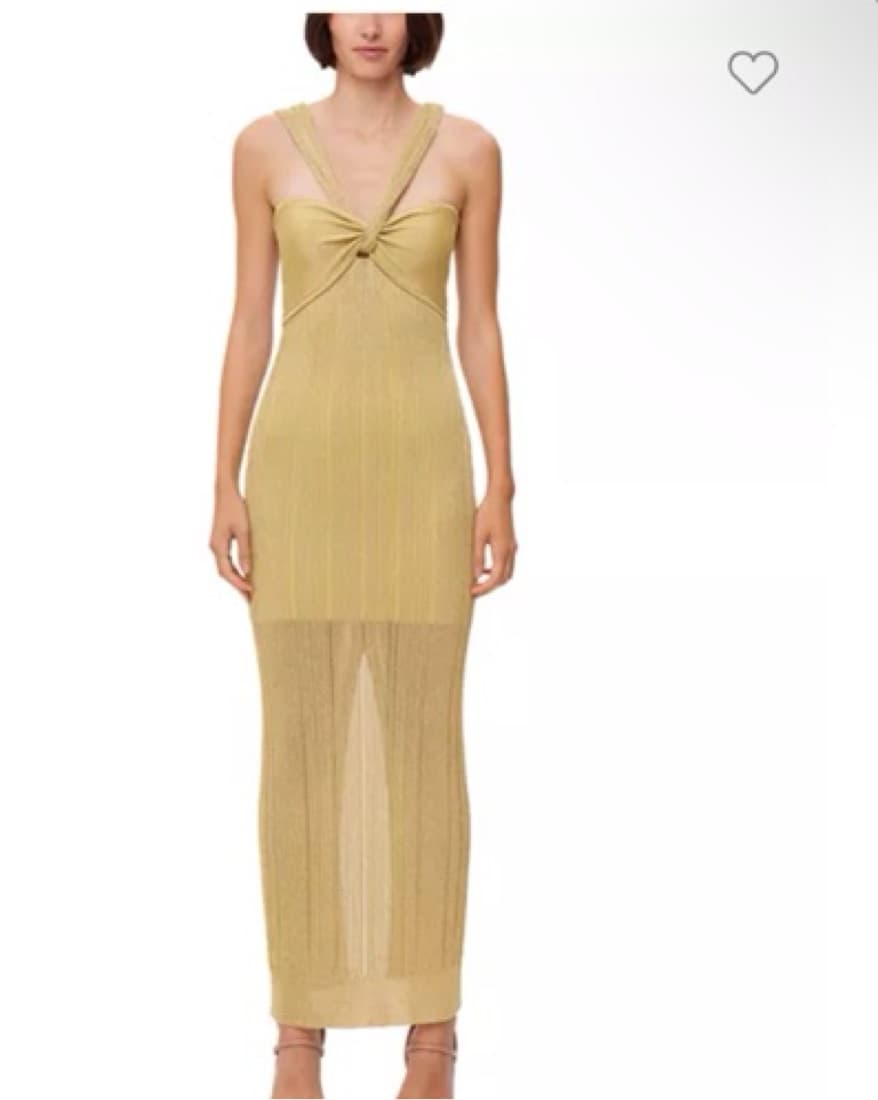 Herve Leger Mettalic Ribbed Gown - Image 2