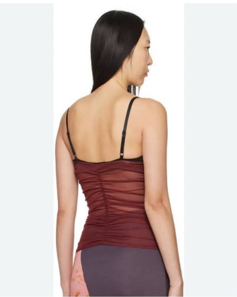 Stunning Ruched Burgundy Camisole - Image 2