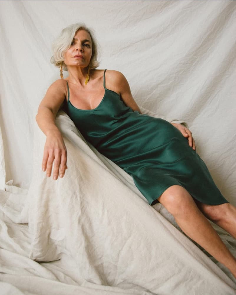 90S SLIP DRESS EMERALD - Image 4