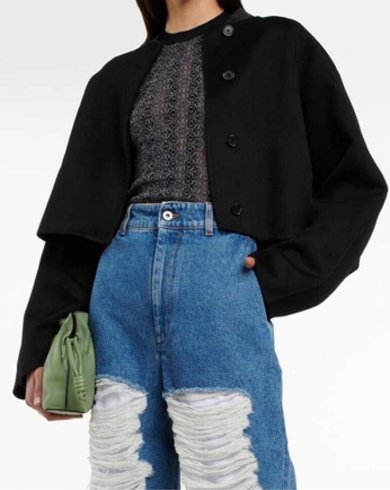Loewe - Wool and cashmere cropped jacket - Image 1