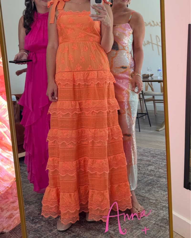 Alice + Olivia Orange Maxi Dress - Image 5