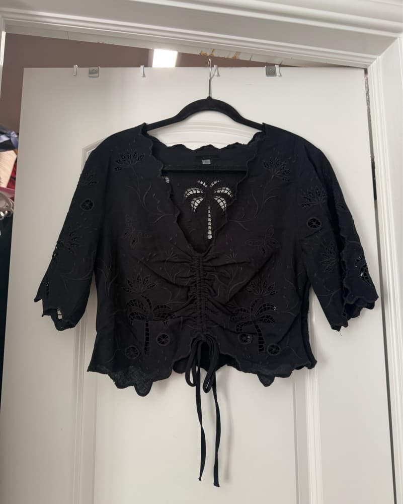 Mother Social Butterfly Lace Crop Top - Image 3