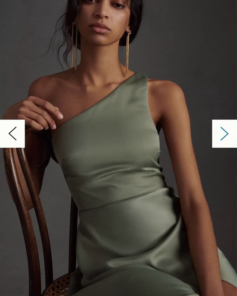 BHLDN Dylan One-Shoulder Satin Side-Slit - Image 4
