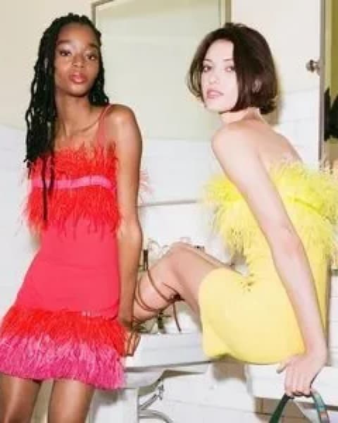 Staud Feather Dress - Image 2