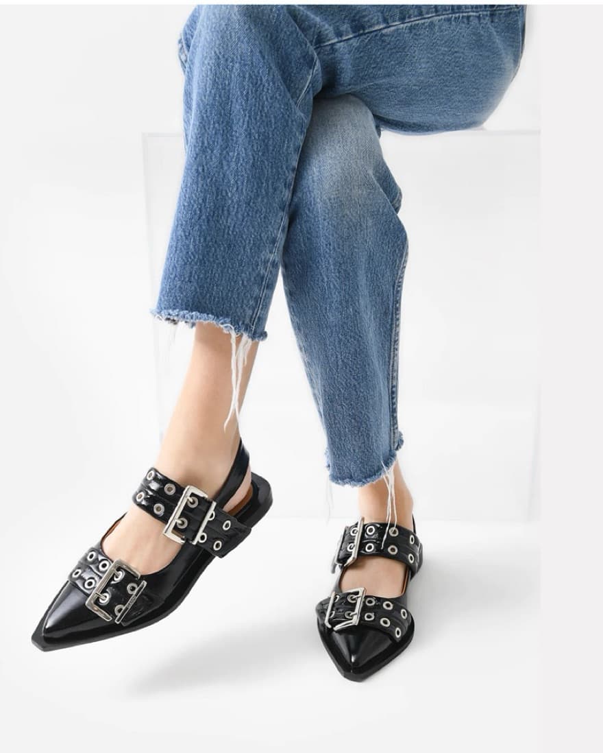 ganni black flats - Image 1