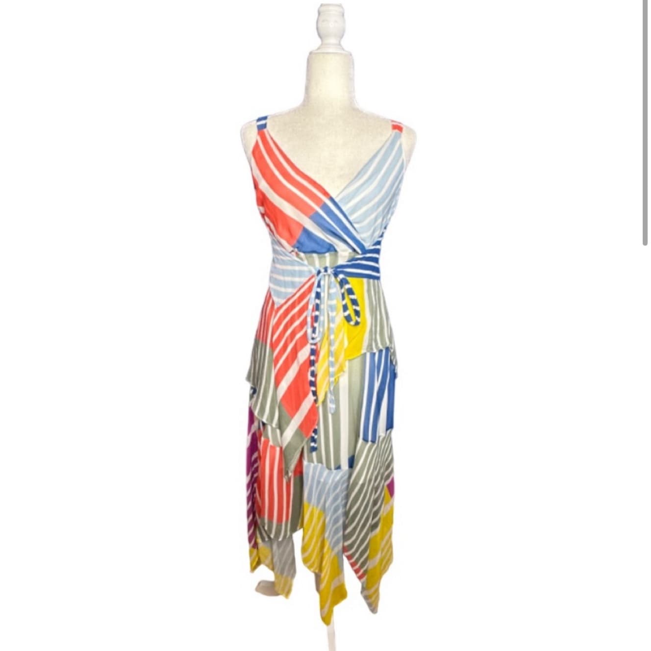 Tanya Taylor Stripe Silk  Dress (4) - Image 2