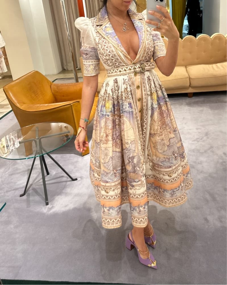 Zimmermann High Tide Odyssey Midi Dress  - Image 1