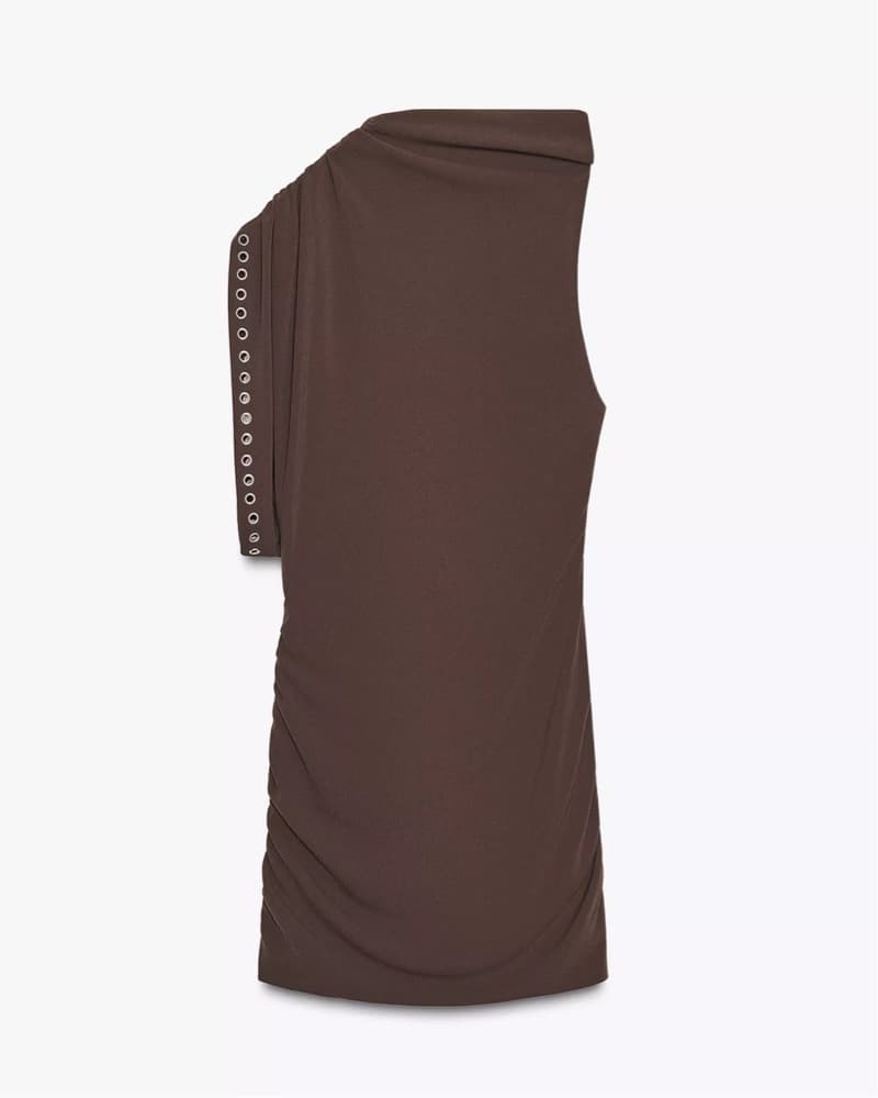 ZARA ASYMMETRIC RUFFLE SHORT DRESS - Image 3