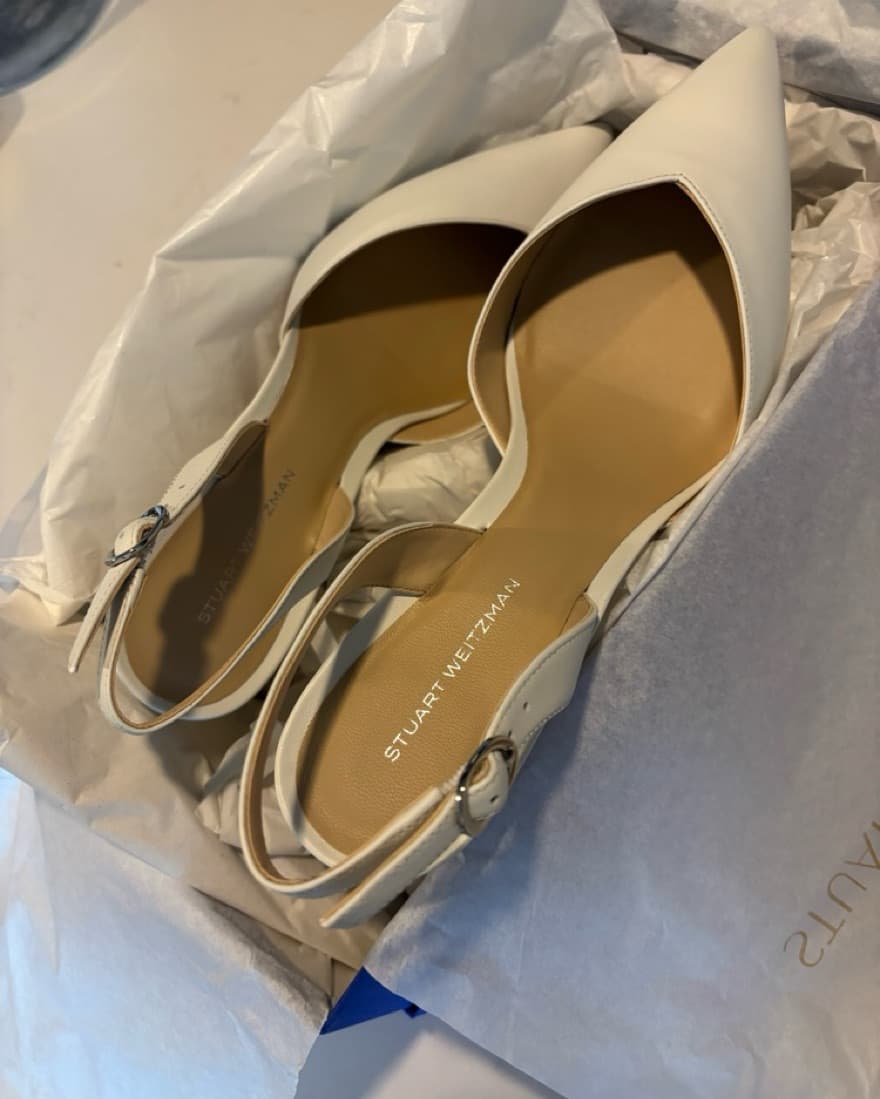 Stuart Weitzman White Bridal Heels - Image 4